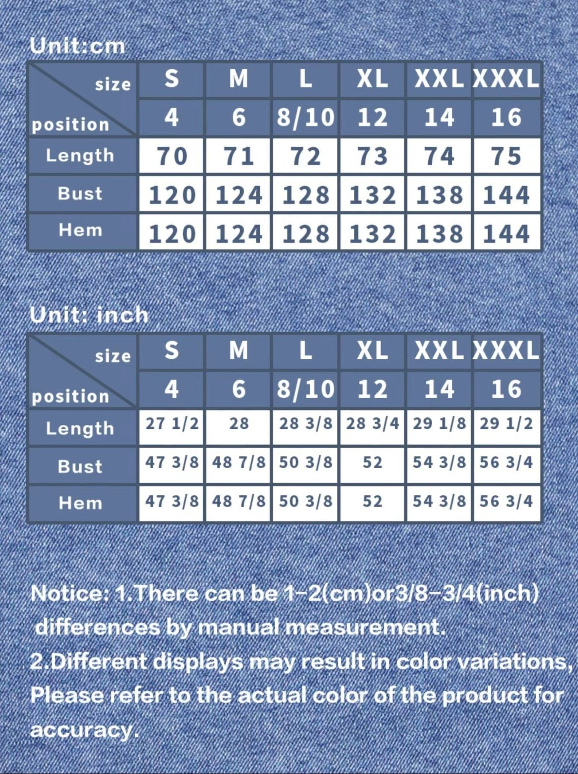 Women's Casual Long Sleeve Denim