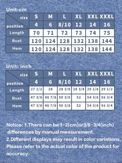 Women's Casual Long Sleeve Denim